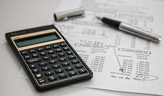 Calculator on desk